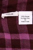 CHAN LUU Large Shawl / Wrap Scarf Tartan Pattern Raw Edges Square Shape gallery photo number 7