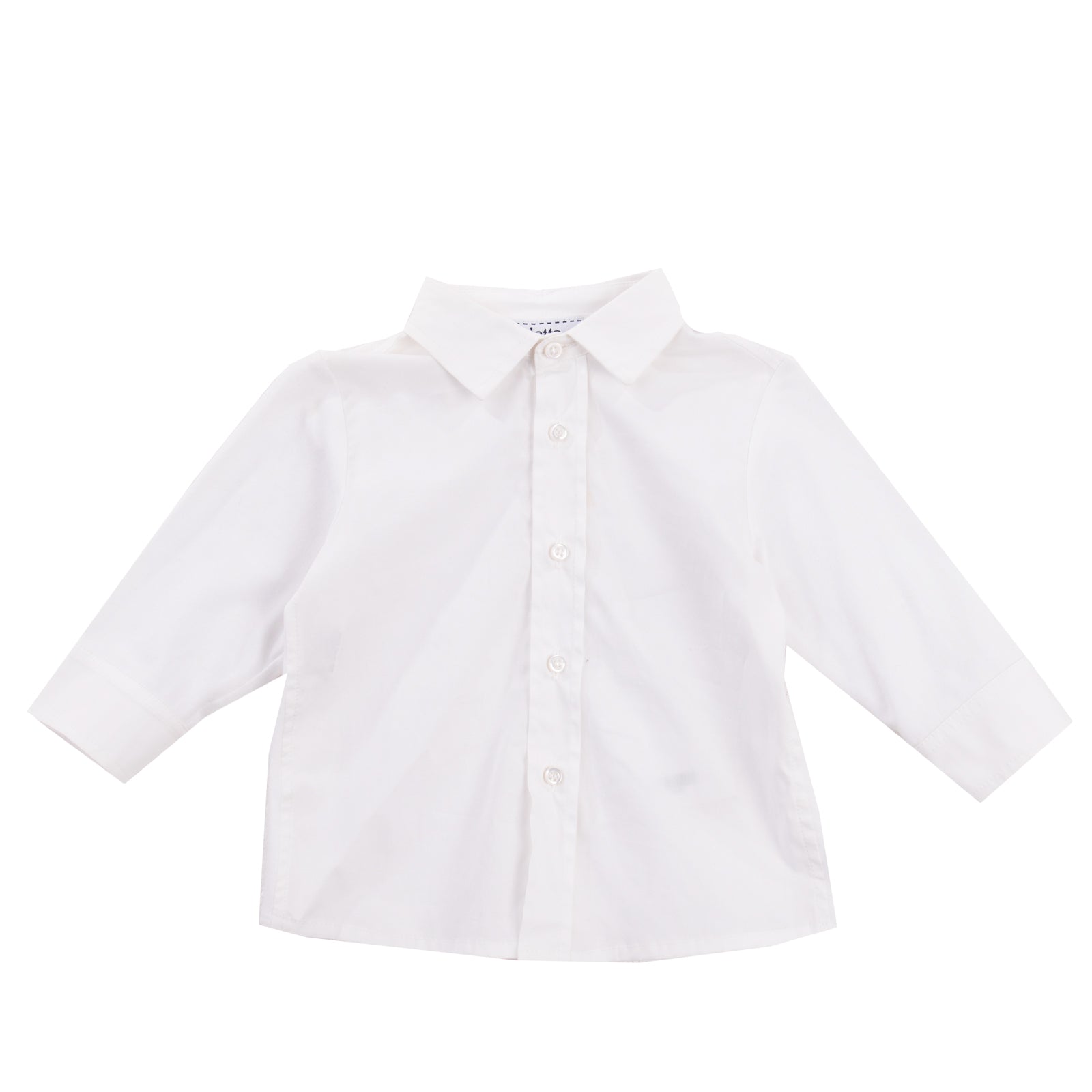 ALETTA Shirt Size 6M / 68CM Ivory Contrast Front Long Sleeve Made in Italy gallery main photo
