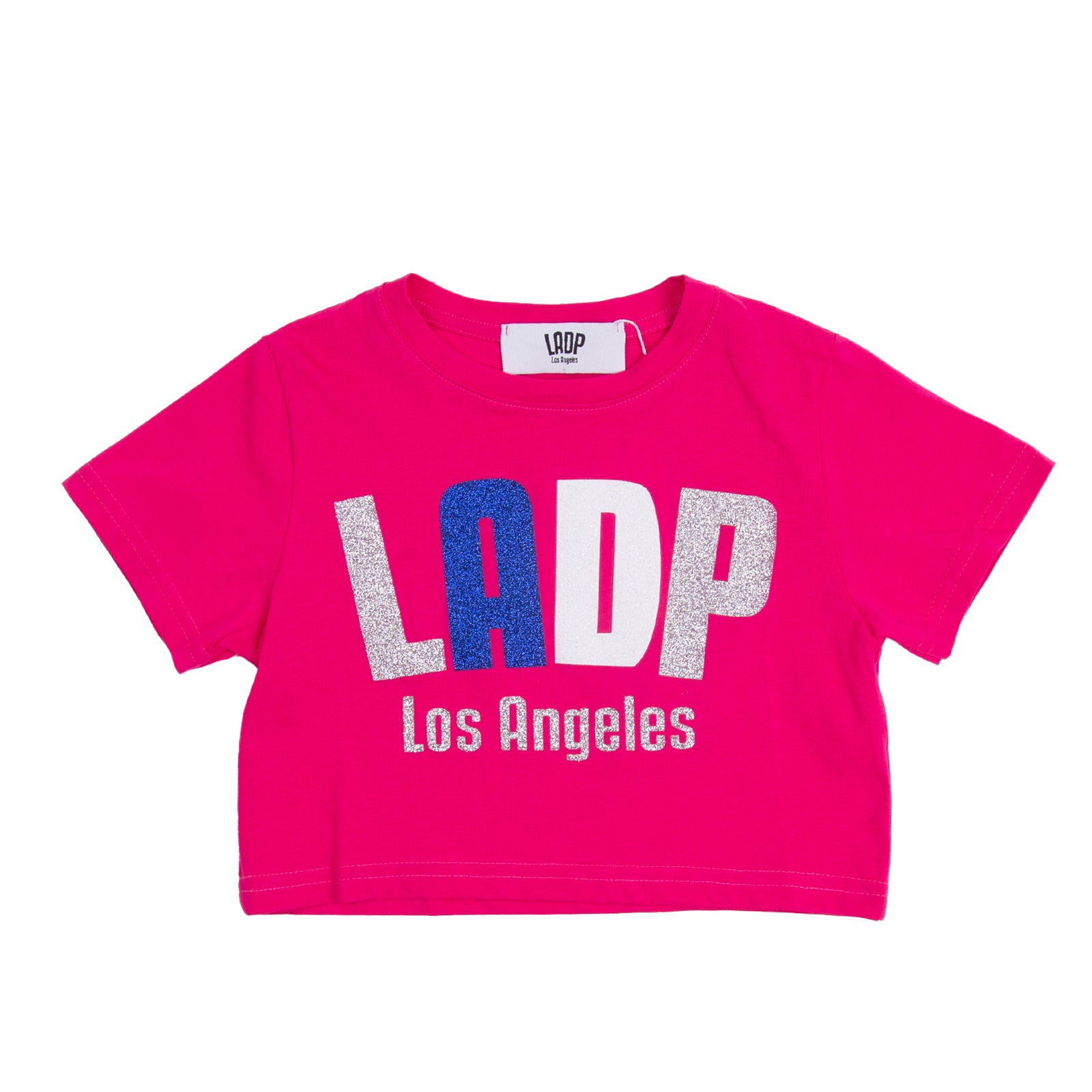 LADP T-Shirt Top Size 4Y Coated Front Glitter Made in Italy gallery main photo