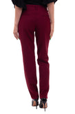 #LINEA 22 Trousers Size IT 40 / XS Stretch Bordeaux Slim Fit Made in Italy gallery photo number 3
