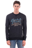 JACK & JONES PREMIUM Sweatshirt Size XL Printed Front Worn Look Melange Effect gallery photo number 2