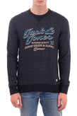 JACK & JONES PREMIUM Pullover Sweatshirt Size S Melange Printed Front Worn Look gallery photo number 1