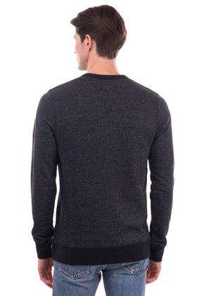 JACK & JONES PREMIUM Sweatshirt Size XL Printed Front Worn Look Melange Effect gallery photo number 4