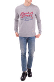 JACK & JONES PREMIUM Sweatshirt Size XXL Printed Front Worn Look Melange Effect gallery photo number 1