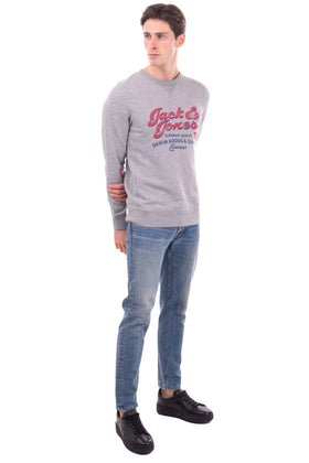 JACK & JONES PREMIUM Sweatshirt Size S Printed Front Worn Melange Effect gallery photo number 3
