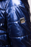 RRP €230 LIU JO Puffer Jacket Size 40 Metallic Removable Hood & Raccoon Fur Trim gallery photo number 6