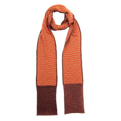 RRP €220 M MISSONI Long Wrap Scarf Thin Knit Lame Effect Striped gallery photo number 1