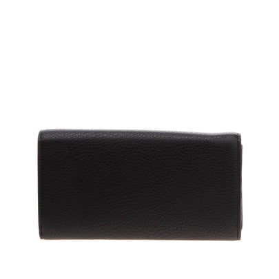 8 Clutch Wallet PU Leather Grainy Panel Popper Flap