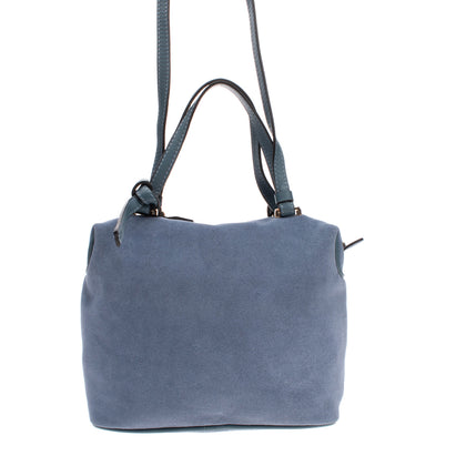 RRP€205 MY CHOICE Suede Leather Tote Bag Slouchy Design Zipped Made in Italy gallery photo number 4