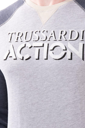 TRUSSARDI ACTION Sweatshirt Size XL Melange Effect Long Sleeve Round Neck gallery photo number 5
