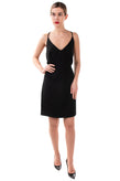 MINIMUM Sheath Dress Size 40 / L Black Unlined Zip Back- Strappy Hand Pockets gallery photo number 2