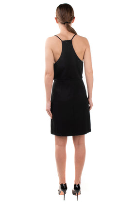 MINIMUM Sheath Dress Size 40 / L Black Unlined Zip Back- Strappy Hand Pockets gallery photo number 5