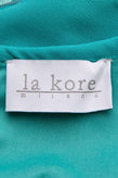 LA KORE Skater Dress Size 3 / M Sequins & Beads Embellished Pleated Round Neck gallery photo number 6