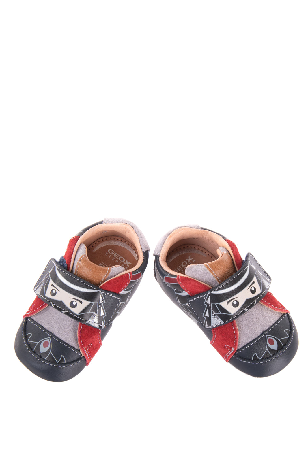 GEOX RESPIRA Baby Leather Sneakers Size 18 UK 2.5 US 3 Antibacterial Ninjago gallery main photo