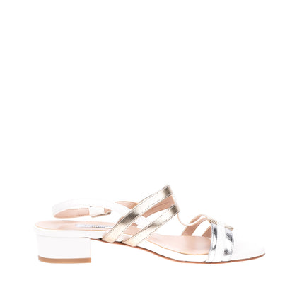 RRP€110 L'AMOUR By ALBANO Strappy Sandals EU 37 UK 4 US 7 Metallic Made in Italy gallery photo number 4
