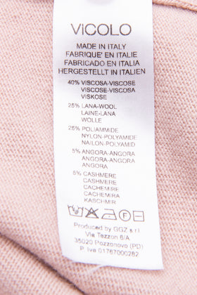 VICOLO Jumper One Size Cashmere Angora & Wool Blend Raw Edges Made in Italy gallery photo number 8