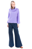 RRP €145 ANNARITA N TWENTY 4H Jumper Size XS Purple Angora Wool Blend Cowl Neck gallery photo number 1