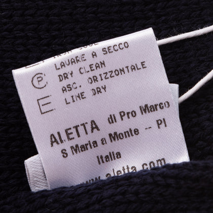 ALETTA Thin Wool Beanie Cap Size 1M Melange Pom Made in Italy gallery photo number 6