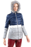 YES ZEE By ESSENZA Quilted Jacket Size XS Partial Down Filling Raccoon Fur Trim gallery photo number 3