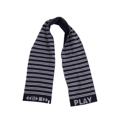 ESPRIT Scarf One Size Knitted Striped Pattern Double Sided Melange Effect