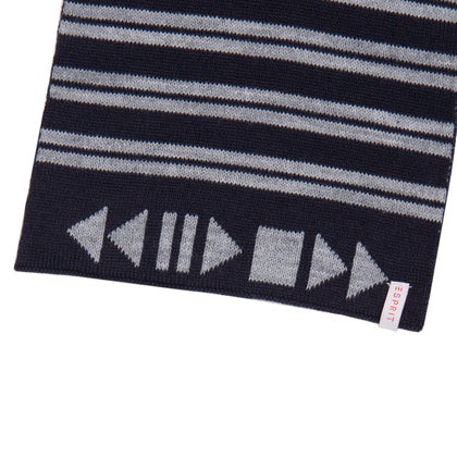 ESPRIT Scarf One Size Knitted Striped Pattern Double Sided Melange Effect gallery photo number 3