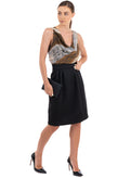 RRP €210 PIANURASTUDIO Neoprene & Crepe Skirt Dress Size 42 / M Made in Italy gallery photo number 1