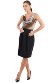 RRP €210 PIANURASTUDIO Neoprene & Crepe Skirt Dress Size 42 / M Made in Italy gallery photo number 2