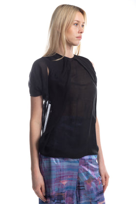 RRP€640 DSQUARED2 Silk Top Blouse Size IT 40 S Sheer Draped Detail Made in Italy gallery photo number 3