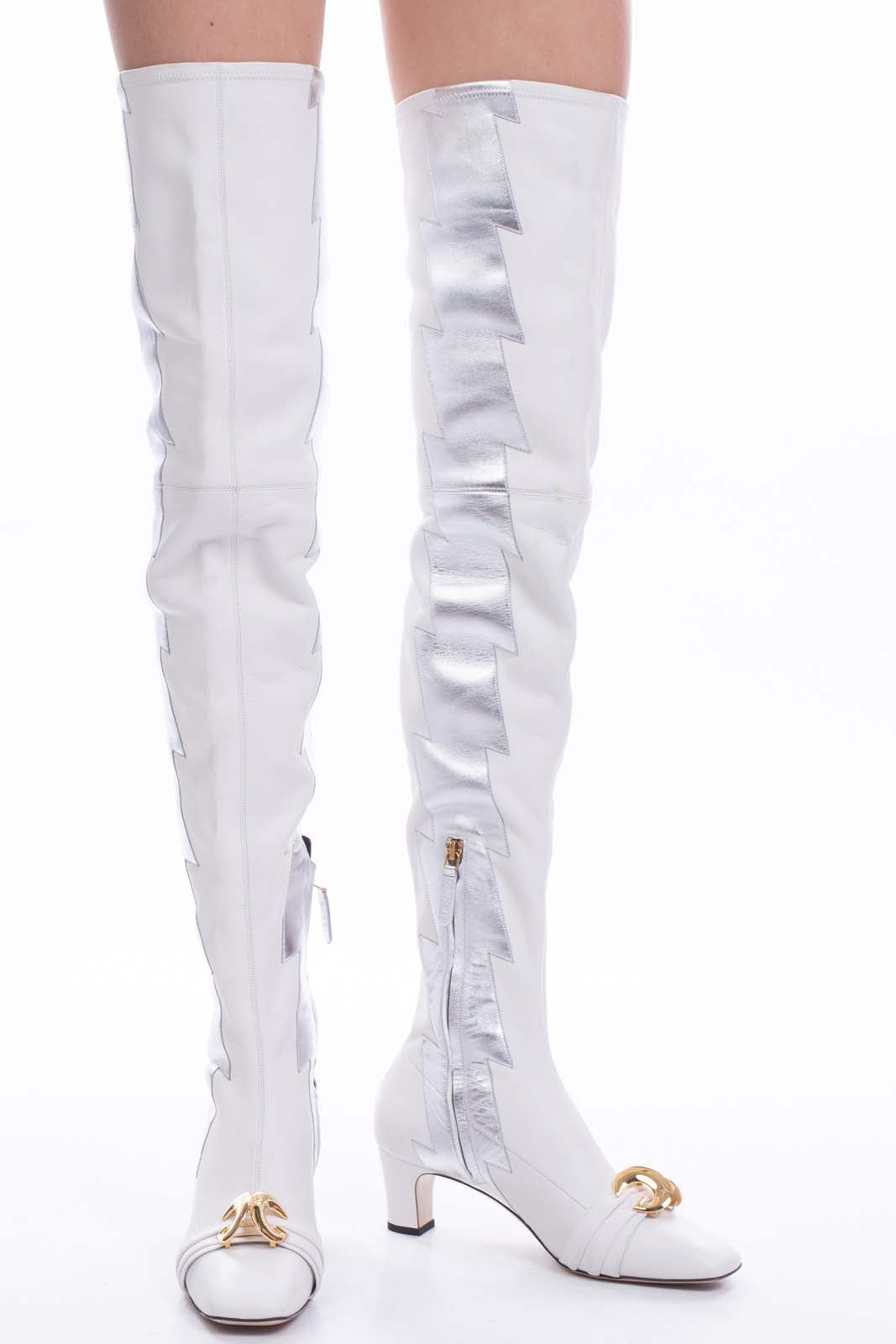 Leather western boots Gucci White size 36 EU in Leather - 27631292