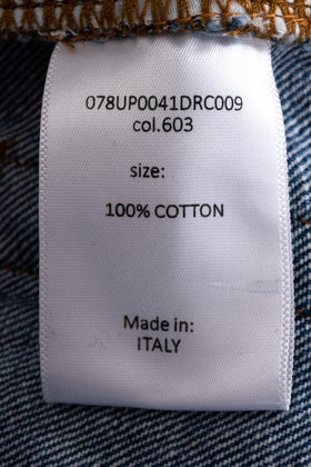 8 Jeans W30 Blue Ripped Style Contrast Stitching Garment Dye Made in Italy gallery photo number 8