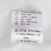 ALETTA Shirt Size 6M / 68CM White Diamond Round Hem Roll-Up Sleeve Made in Italy gallery photo number 6