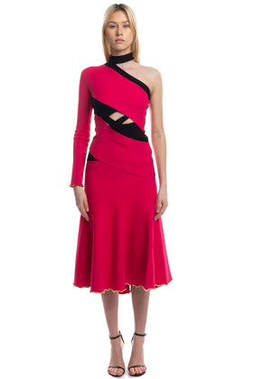 RRP€2560 PROENZA SCHOULER Fit & Flare Dress Size XS Bandage Cut Out One Shoulder gallery photo number 5