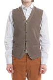 RRP €225 HACKETT Knitted Gilet Size S Wool Blend Ribbed Front Contrast Back gallery photo number 1