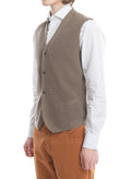 RRP €225 HACKETT Knitted Gilet Size S Wool Blend Ribbed Front Contrast Back gallery photo number 4