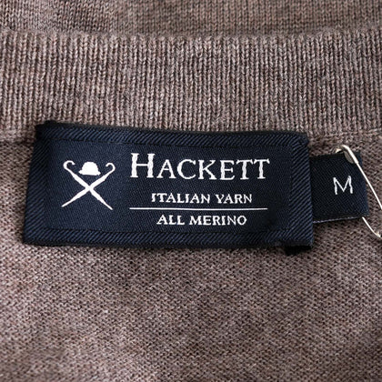 RRP €155 HACKETT Merino Wool Tank Top Size M Thin Knit Melange Effect V Neck gallery photo number 8