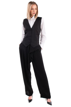 RRP €265 CERRUTI 1881 Wool Waistcoat Size IT 40 / XS Pinstripe Made in Italy gallery photo number 1