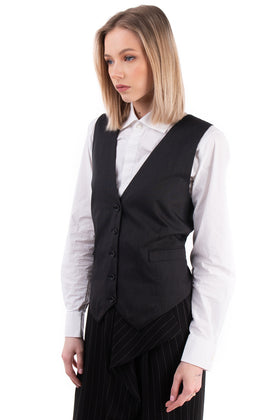 RRP €265 CERRUTI 1881 Wool Waistcoat Size IT 40 / XS Pinstripe Made in Italy gallery photo number 4