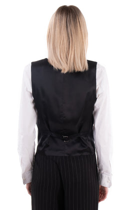 RRP €265 CERRUTI 1881 Wool Waistcoat Size IT 40 / XS Pinstripe Made in Italy gallery photo number 5