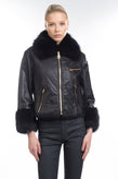 RRP €4275 DOLCE & GABBANA Leather Jacket Size IT 48 / XL Raccoon Fur Trim gallery photo number 3