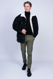 RRP €210 8 Corduroy Jacket Size XXL Sherpa Inside Full Button Made in Italy gallery photo number 1