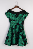 MARC ELLIS Jacquard Fit & Flare Dress Size S Floral Partly Lined Collared gallery photo number 2