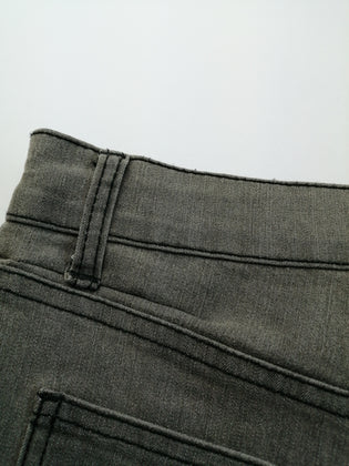 CHEAP MONDAY Jeans Size W33 L34 Stretch Grey Logo Patch Garment Dye Zip Fly gallery photo number 10
