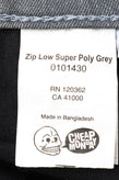CHEAP MONDAY Jeans W29 L32 Stretch Dark Grey Logo Zip Fly Low Waist gallery photo number 6