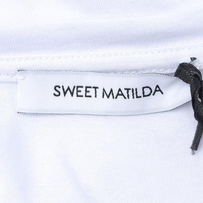 SWEET MATILDA T-Shirt Top Size M Coated & Glittered Front Made in Italy gallery photo number 6