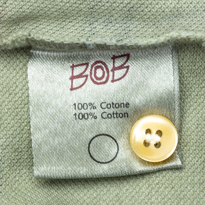 BOB Polo Shirt Size L Pique Cotton Garment Dye Cars Split Hem Dipped Back gallery photo number 8