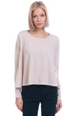 REVISE Jumper Size XS Thin Knit Two-Tone Crepe Back Dipped Hem Scoop Neck gallery photo number 1
