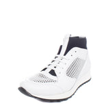 RRP €105 PIERRE DARRE Leather Sneakers Size 42 UK 8 US 9 Sock Like Insert Mesh gallery photo number 1