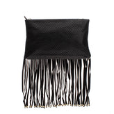 GIO CELLINI MILANO Crossbody Clutch Bag Suede Leather Fringe Studded gallery photo number 3