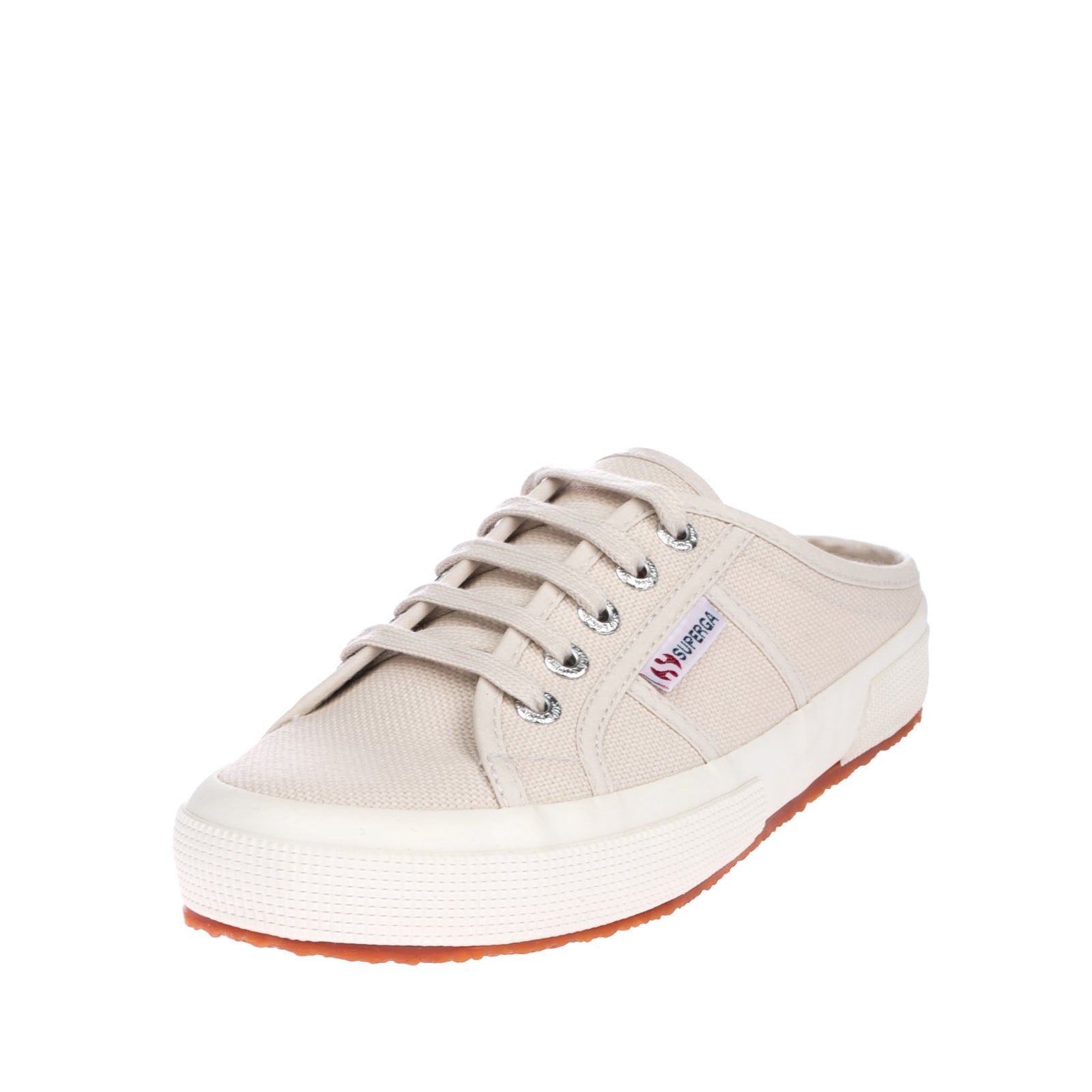 SUPERGA Canvas Mule Sneakers Size 37 UK 4 US 6.5 Branded Grommets Logo Patch gallery main photo