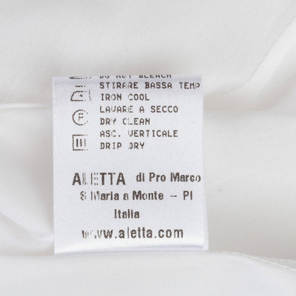 ALETTA Shirt Size 6M 68CM Patterned Trim Round Hem Roll-up Sleeve Made in Italy gallery photo number 7